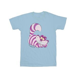 Alice In Wonderland Mens Cheshire Cat Cotton T-Shirt / Baby Blue